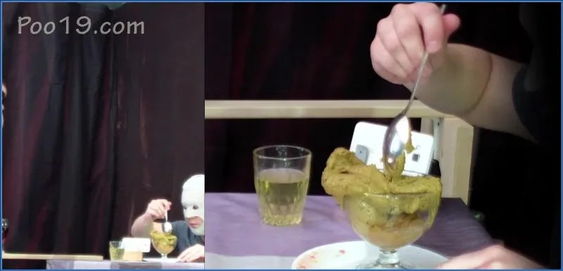 Milana Smelly wordt tegelijk door twee meiden met scat gevoed - scat video op OranjeScat