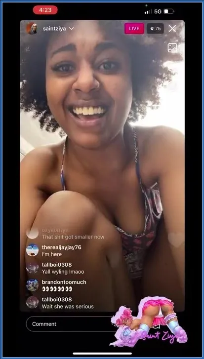 Saint Ziya plast live op Instagram in het winkelcentrum downloaden op OranjeScat