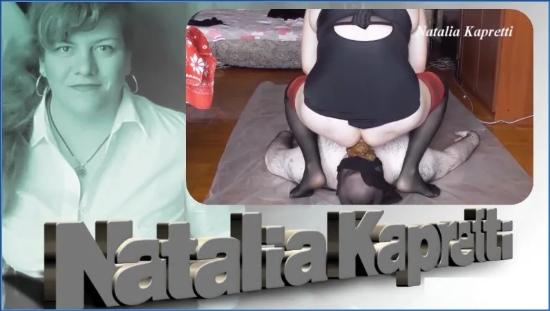 Natalia Kapretti baadt in scat en geniet er smakelijk van - scat video op OranjeScat