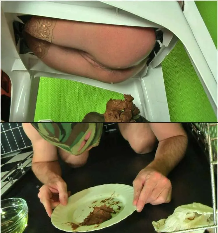Lady Melissa Dominates Her Human Toilet with Scat and Urine - scat video op OranjeScat